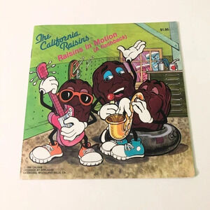 Vtg 1988 The California Raisins Raisins  In Motion A Flashback Book Paperback